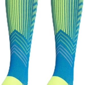 Reflective Compression Socks for Men & Women,Knee High Athletic Compression Socks for Running,Cycling,Travel & Flying