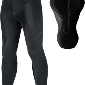 Cycling Pants for Men 4D Padded Cycling Tights UPF 50+ Bike Pants for Men Cycling Long Leggings Riding Mountain Road Bicycle