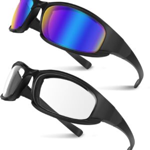 Motorcycle Goggles 2PCS Motorcycle Riding Glasses Riding Goggles Motorcycle Sunglasses UV Protection Dustproof