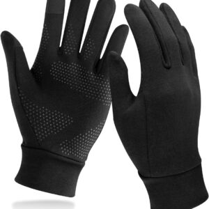 Lightweight Running Gloves, Touch Screen Anti-Slip Warm Gloves Liners for Cycling Biking Sporting Driving for Men Women